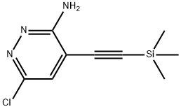 6-chloro-4-((trimethylsilyl)ethynyl)pyridazin-3-amine Structure