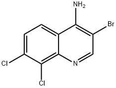 4-Amino-3-bromo-7,8-dichloroquinoline Struktur