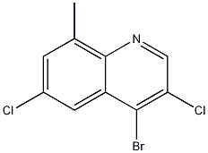 4-Bromo-3,6-dichloro-8-methylquinoline Struktur