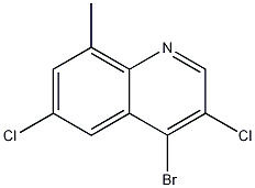 4-Bromo-3,6-dichloro-8-methylquinoline Structure