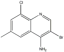 4-Amino-3-bromo-8-chloro-6-methylquinoline Structure