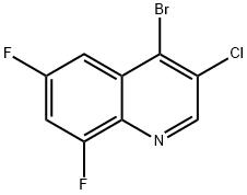 4-Bromo-3-chloro-6,8-difluoroquinoline Struktur