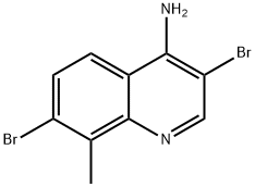 4-Amino-3,7-dibromo-8-methylquinoline Struktur