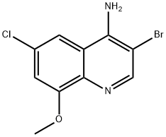 4-Amino-3-bromo-6-chloro-8-methoxyquinoline Structure