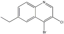 4-Bromo-3-chloro-6-ethylquinoline 结构式