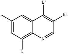 8-Chloro-3,4-dibromo-6-methylquinoline Structure