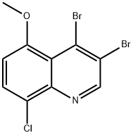 8-Chloro-3,4-dibromo-5-methoxyquinoline Structure