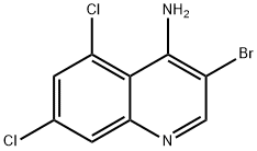4-Amino-3-bromo-5,7-dichloroquinoline Struktur