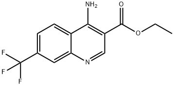 4-Amino-7-(trifluoromethyl)quinoline-3-carboxylic acid ethyl ester Structure