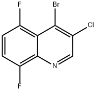 4-Bromo-3-chloro-5,8-difluoroquinoline,1210275-42-5,结构式