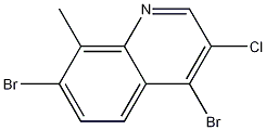 3-Chloro-4,7-dibromo-8-methylquinoline 结构式