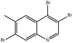 3,4,7-Tribromo-6-methylquinoline Struktur