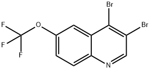 3,4-Dibromo-6-trifluoromethoxyquinoline 结构式