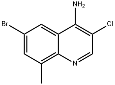 4-Amino-6-bromo-3-chloro-8-methylquinoline 化学構造式