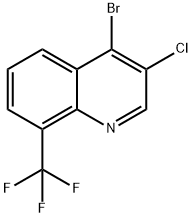 4-Bromo-3-chloro-8-trifluoromethylquinoline 结构式