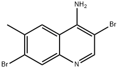 4-Amino-3,7-dibromo-6-methylquinoline Struktur