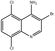 4-Amino-3-bromo-5,8-dichloroquinoline Struktur