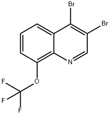 3,4-Dibromo-8-trifluoromethoxyquinoline Struktur