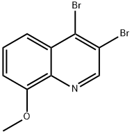 3,4-Dibromo-8-methoxyquinoline,1211211-86-7,结构式