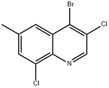 4-Bromo-3,8-dichloro-6-methylquinoline Struktur