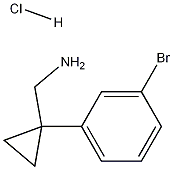 (1-(3-bromophenyl)cyclopropyl)methanamine hydrochloride Struktur