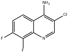 4-Amino-3-chloro-7,8-difluoroquinoline 结构式