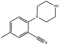 5-Methyl-2-(piperazin-1-yl)benzonitrile 结构式