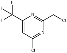 4-chloro-2-(chloromethyl)-6-(trifluoromethyl)pyrimidine Struktur