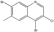 3-Chloro-4,7-dibromo-6-methylquinoline 结构式