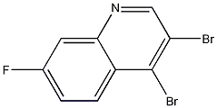 3,4-Dibromo-7-fluoroquinoline Struktur
