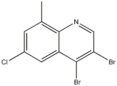 6-Chloro-3,4-dibromo-8-methylquinoline Structure