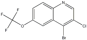 4-Bromo-3-chloro-6-trifluoromethoxyquinoline Struktur