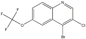 4-Bromo-3-chloro-6-trifluoromethoxyquinoline,1211818-09-5,结构式