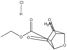 diexo-3-Amino-7-oxa-bicyclo[2.2.1]heptane-2-carboxylic acid ethyl ester hydrochloride Structure