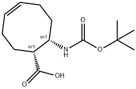 cis-8-tert-Butoxycarbonylamino-cyclooct-4-enecarboxylic acid Structure