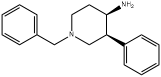 4-Piperidinamine, 3-phenyl-1-(phenylmethyl)-, (3S,4R)- Struktur