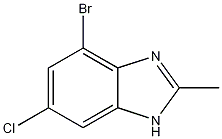 4-Bromo-6-chloro-2-methylbenzoimidazole Struktur