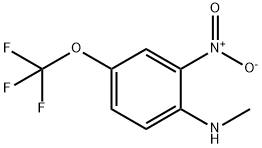 N-メチル-2-ニトロ-4-(トリフルオロメトキシ)アニリン 化学構造式