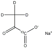 ピルビン酸-13C,D3ナトリウム塩 化学構造式