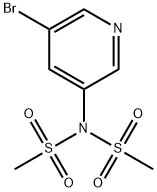 N-(5-溴吡啶-3-基)-N-(甲基磺酰基)甲磺酰胺 结构式