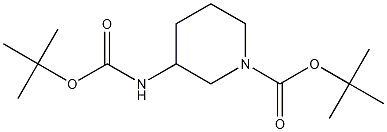 3-叔丁氧羰基氨基-1-哌啶甲酸叔丁酯, 1217710-80-9, 结构式