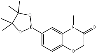 4-Methyl-6-(4,4,5,5-tetramethyl-1,3,2-dioxaborolan-2-yl)-2H-benzo[b][1,4]oxazin-3(4H)-one Struktur