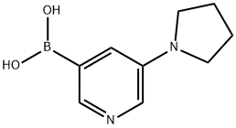 5-(Pyrrolidin-1-yl)pyridin-3-ylboronic acid Structure