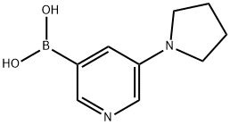 5-PYRROLIDINOPYRIDINE-3-BORONIC ACID 结构式