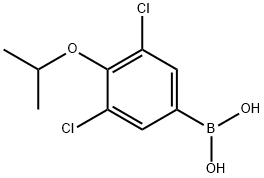 3,5-DICHLORO-4-ISOPROPOXYPHENYLBORONIC ACID, 1218790-62-5, 结构式