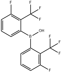 Bis(3-Fluoro-2-(trifluoromethyl)phenyl)(hydroxy)borane Struktur
