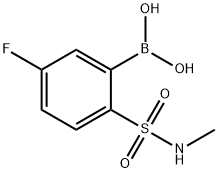 (5-氟-2-(N-甲基氨磺酰基)苯基)硼酸, 1218790-75-0, 结构式
