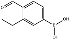 3-ETHYL-4-FORMYLPHENYLBORONIC ACID, 1218790-94-3, 结构式