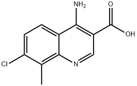 4-Amino-7-chloro-8-methylquinoline-3-carboxylic acid Structure