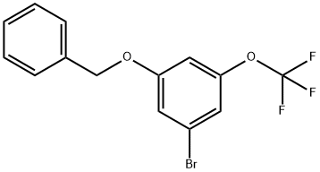 1-(ベンジルオキシ)-3-ブロモ-5-(トリフルオロメトキシ)ベンゼン 化学構造式